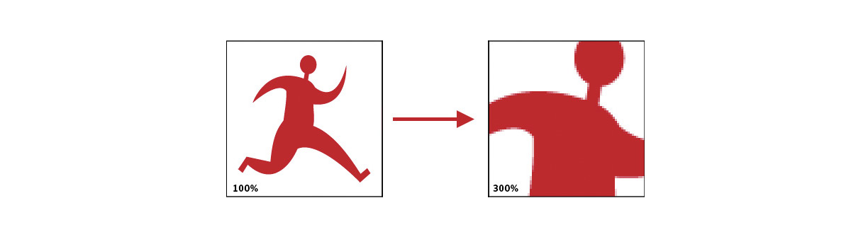 Immagine raster ingrandita Immagine raster ingrandita